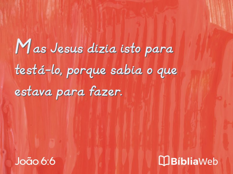 João 6:6 em imagem para compartilhar