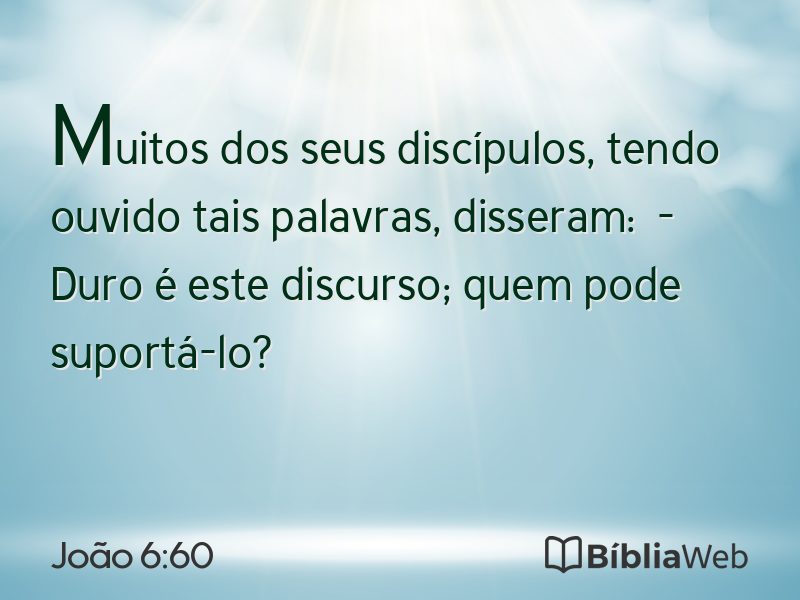 João 6:60 em imagem para compartilhar