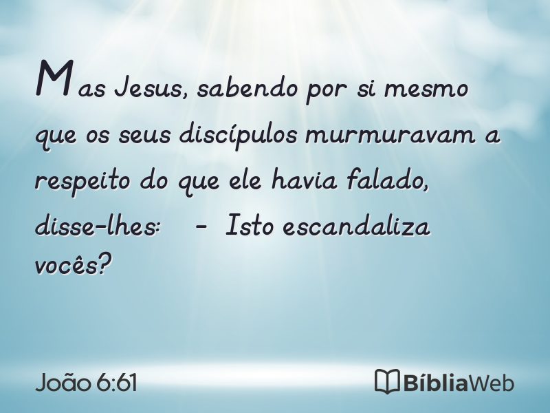 João 6:61 em imagem para compartilhar