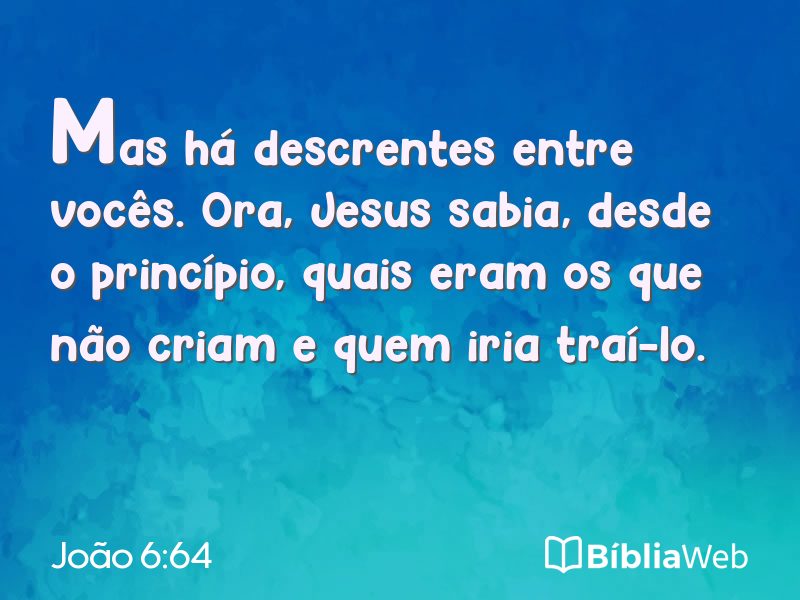 João 6:64 em imagem para compartilhar