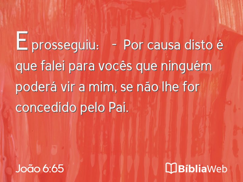João 6:65 em imagem para compartilhar