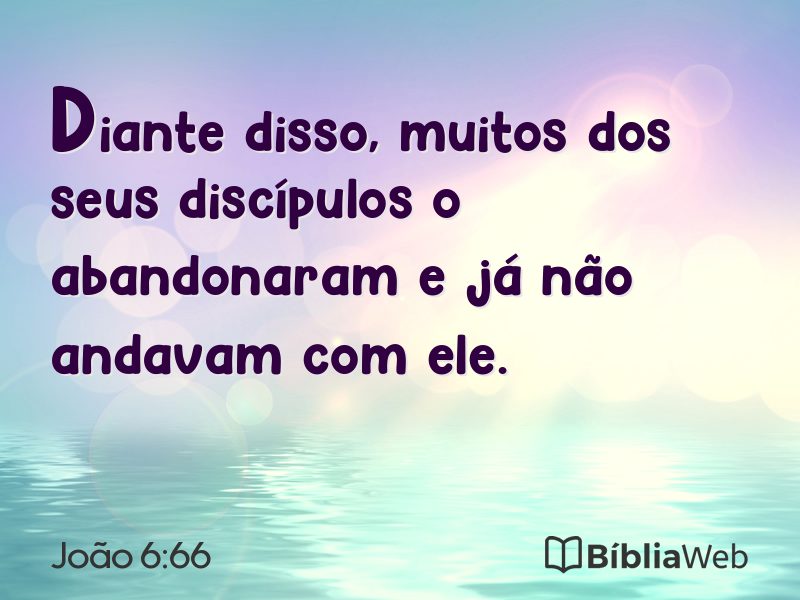 João 6:66 em imagem para compartilhar
