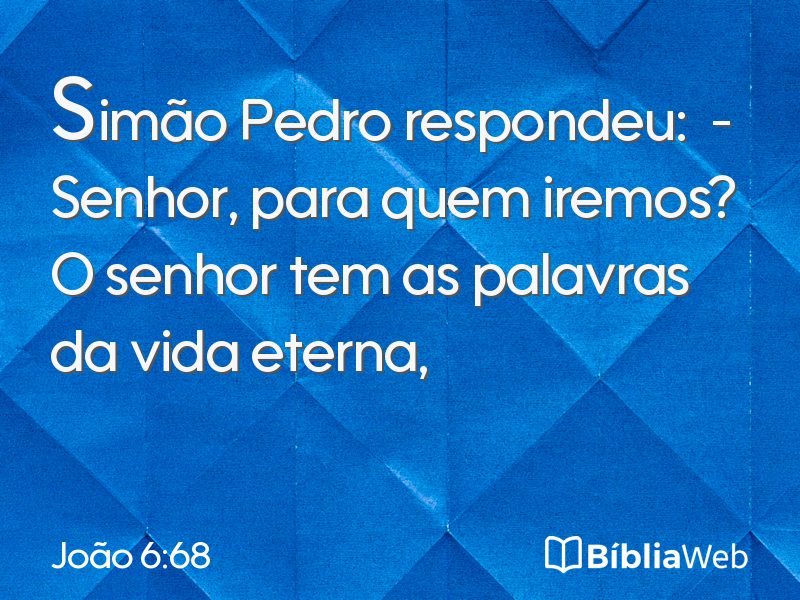 João 6:68 em imagem para compartilhar