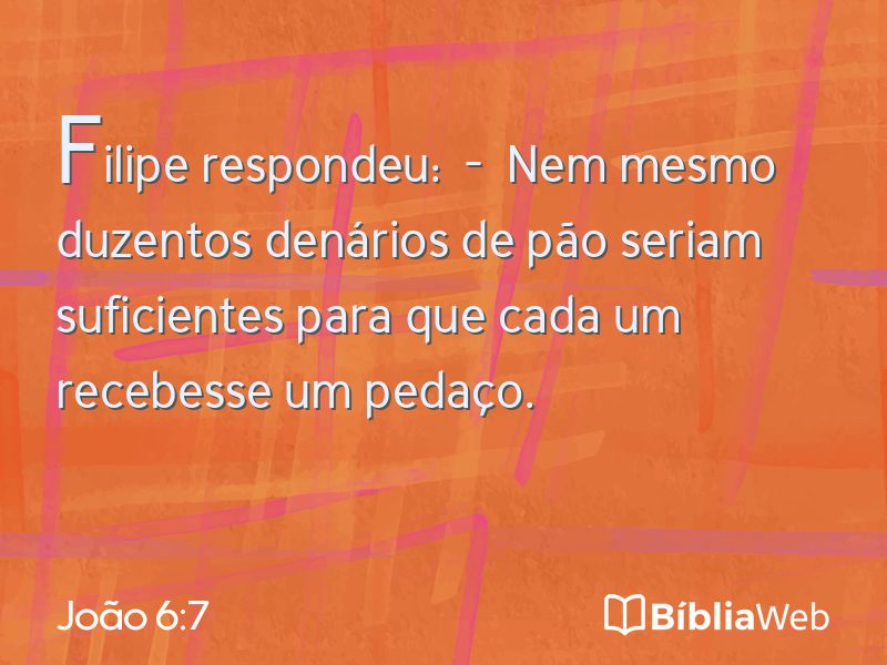 João 6:7 em imagem para compartilhar