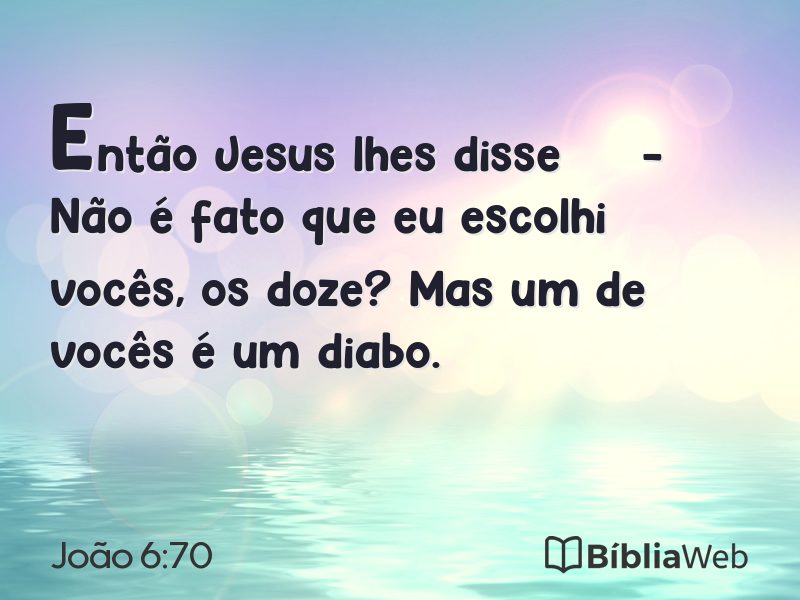 João 6:70 em imagem para compartilhar