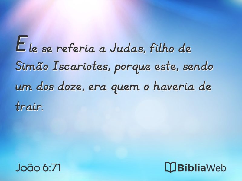 João 6:71 em imagem para compartilhar