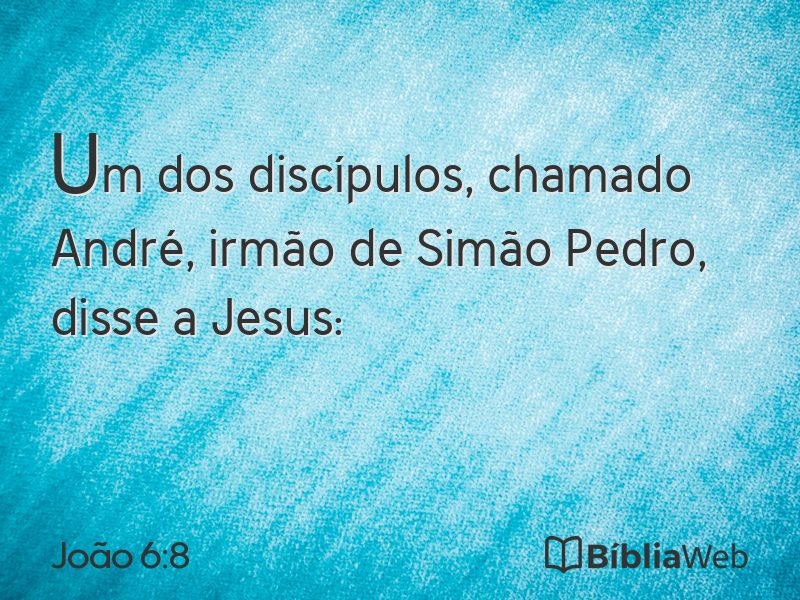 João 6:8 em imagem para compartilhar