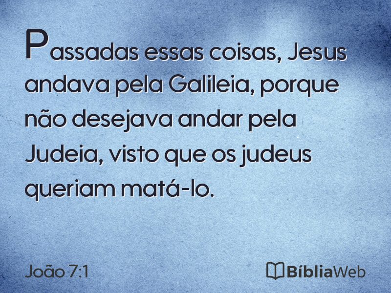 João 7:1 em imagem para compartilhar