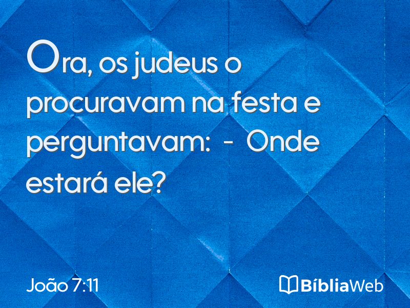 João 7:11 em imagem para compartilhar