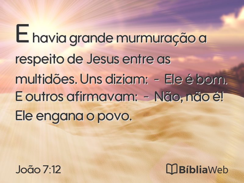 João 7:12 em imagem para compartilhar