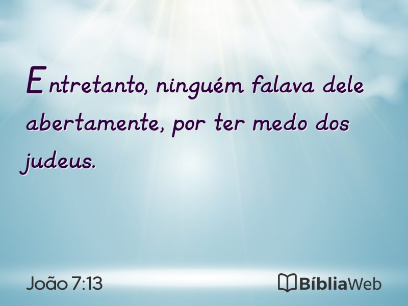 João 7:13 em imagem para compartilhar