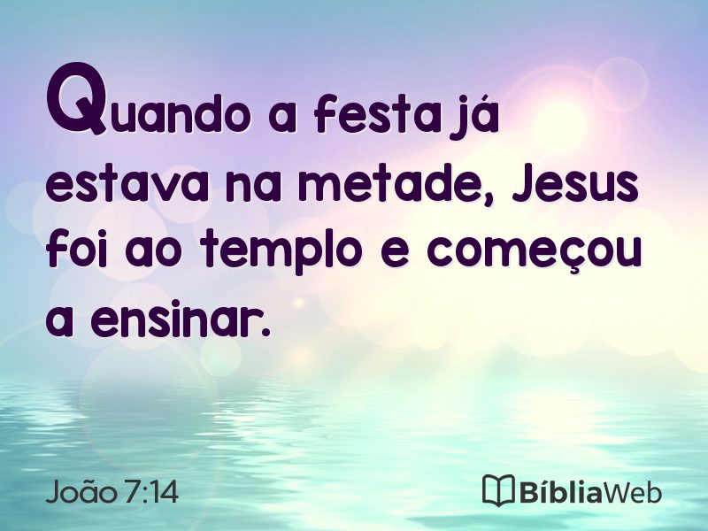 João 7:14 em imagem para compartilhar
