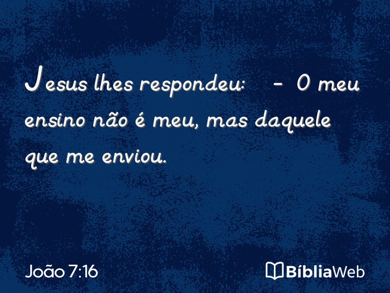 João 7:16 em imagem para compartilhar