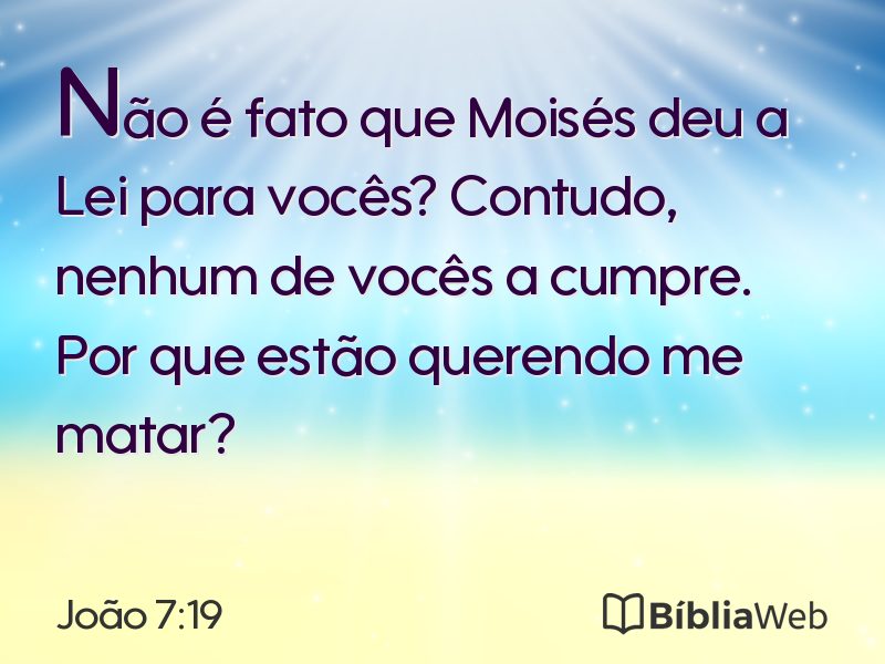 João 7:19 em imagem para compartilhar