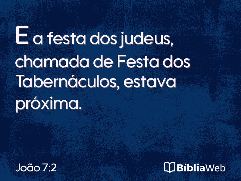 João 7:2 em imagem para compartilhar