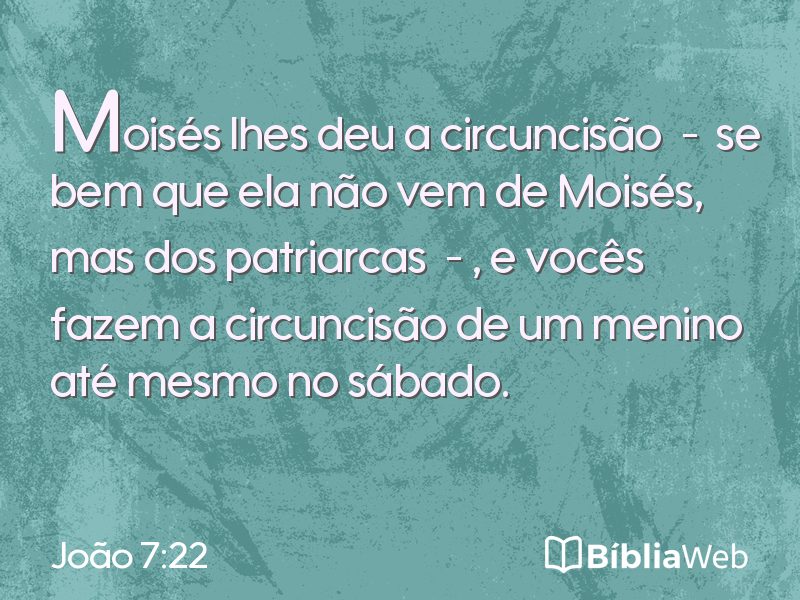 João 7:22 em imagem para compartilhar