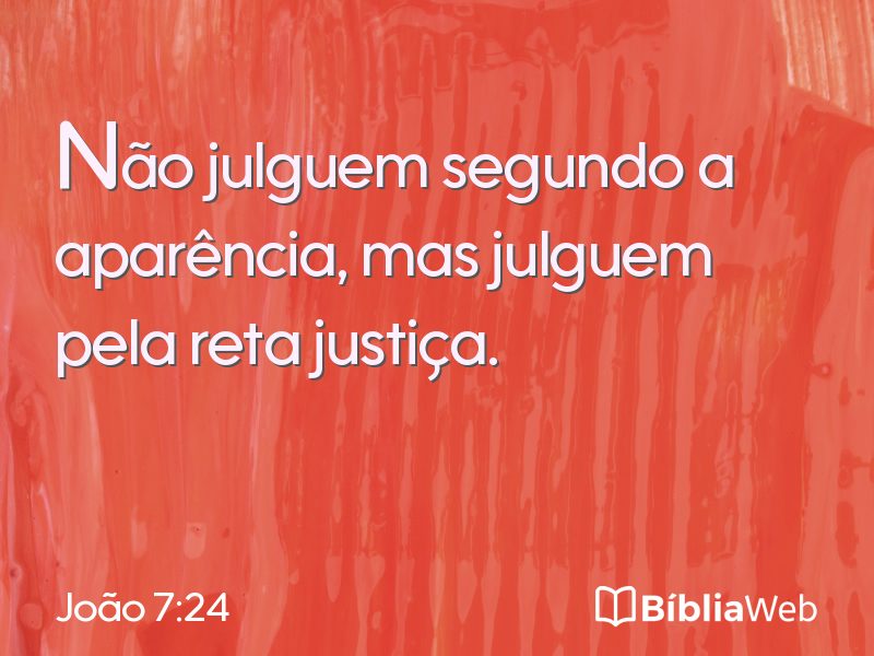 João 7:24 em imagem para compartilhar