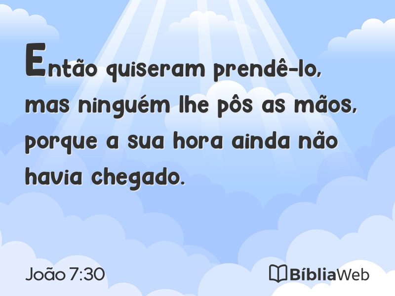 João 7:30 em imagem para compartilhar