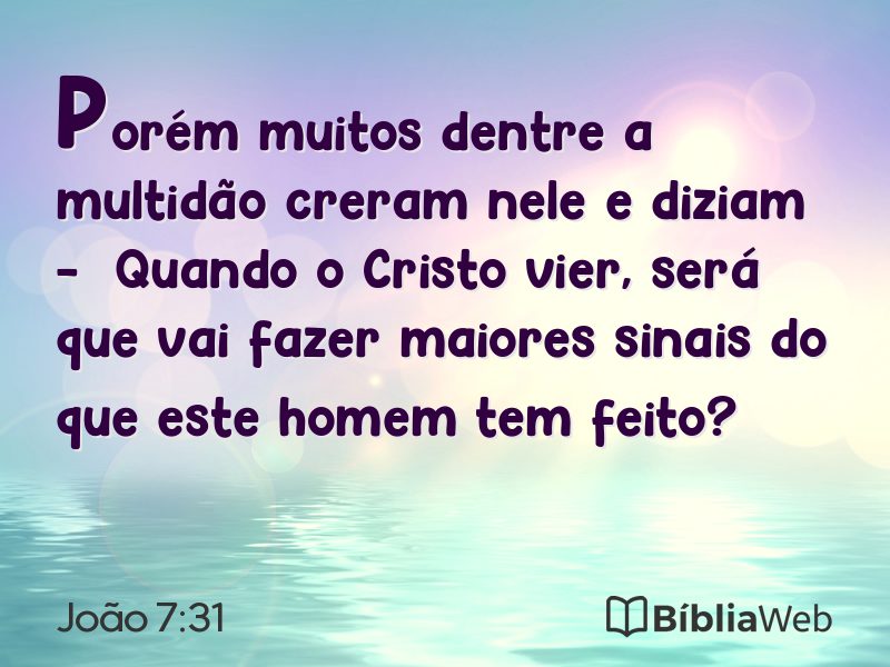 João 7:31 em imagem para compartilhar