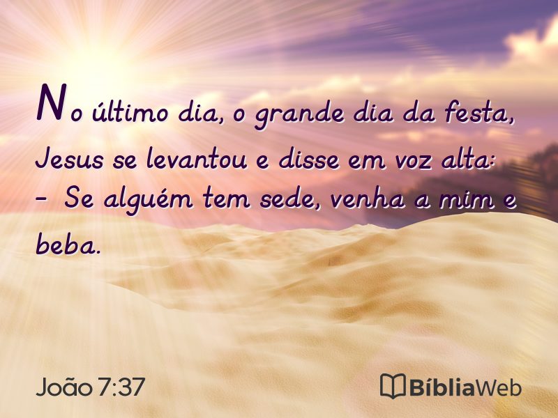João 7:37 em imagem para compartilhar