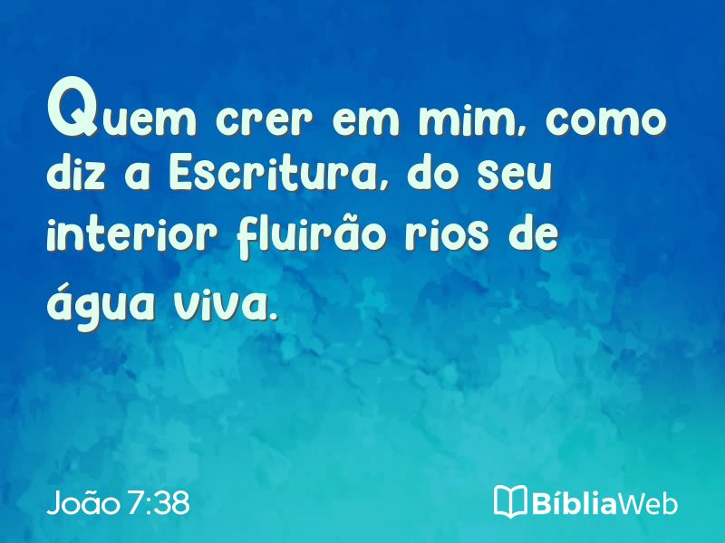 João 7:38 em imagem para compartilhar