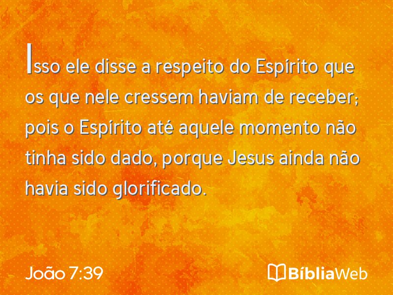 João 7:39 em imagem para compartilhar