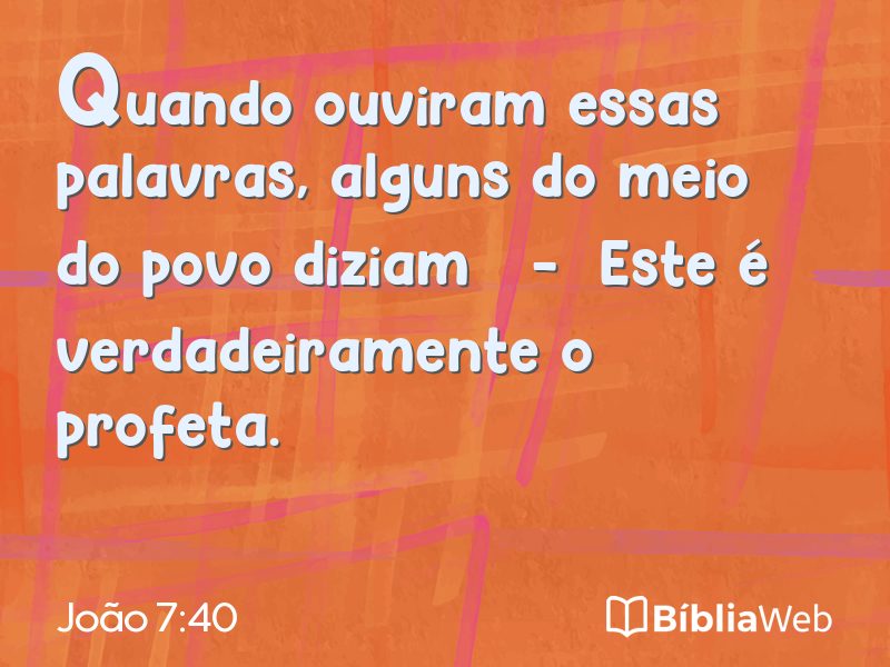 João 7:40 em imagem para compartilhar