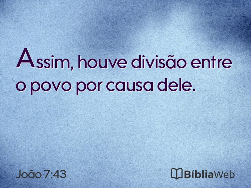 João 7:43 em imagem para compartilhar