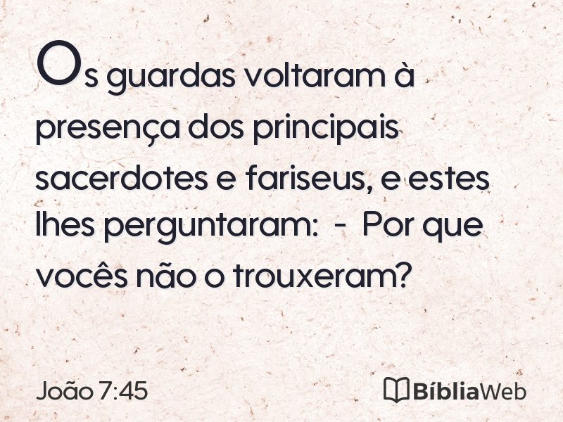João 7:45 em imagem para compartilhar