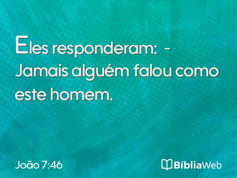 João 7:46 em imagem para compartilhar
