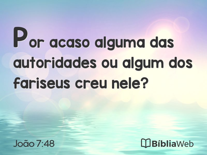 João 7:48 em imagem para compartilhar