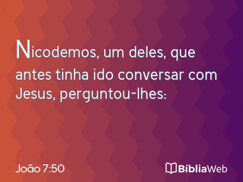 João 7:50 em imagem para compartilhar
