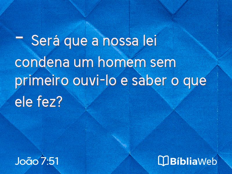 João 7:51 em imagem para compartilhar