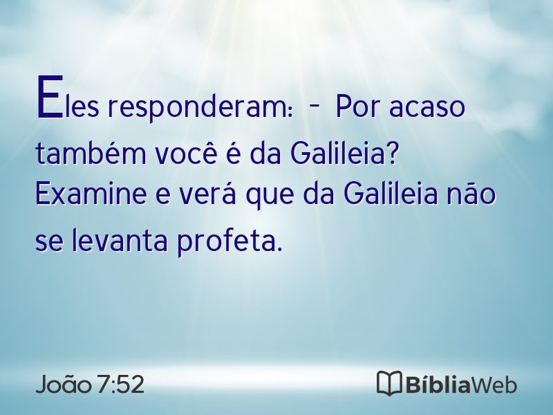 João 7:52 em imagem para compartilhar
