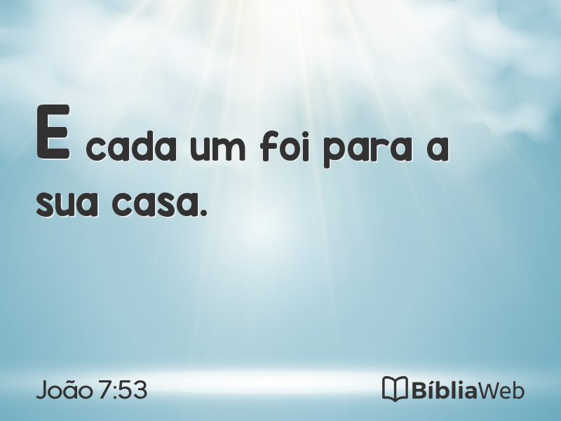 João 7:53 em imagem para compartilhar