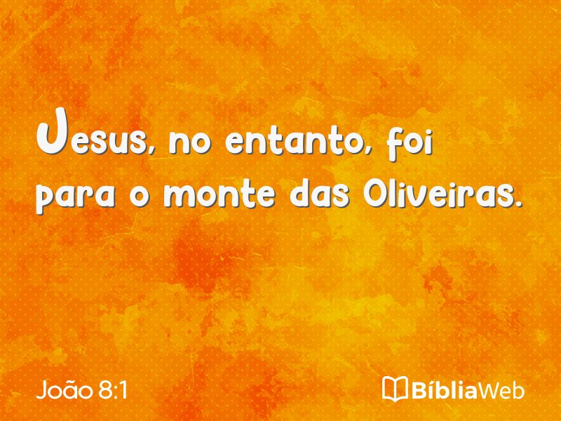 João 8:1 em imagem para compartilhar