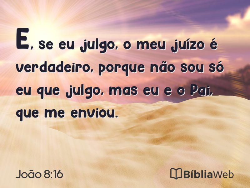 João 8:16 em imagem para compartilhar
