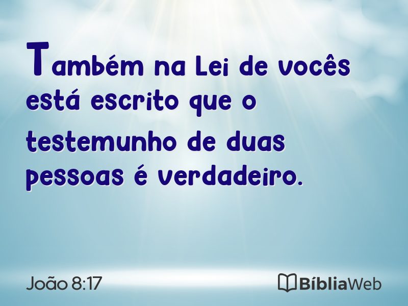 João 8:17 em imagem para compartilhar