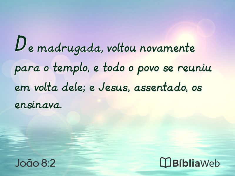 João 8:2 em imagem para compartilhar