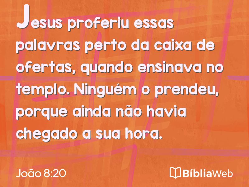João 8:20 em imagem para compartilhar