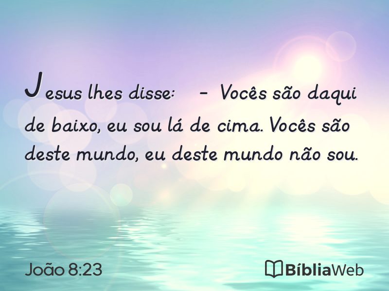 João 8:23 em imagem para compartilhar