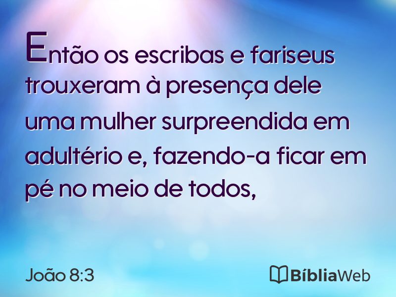 João 8:3 em imagem para compartilhar