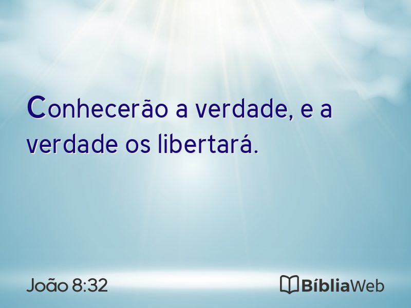 João 8:32 em imagem para compartilhar