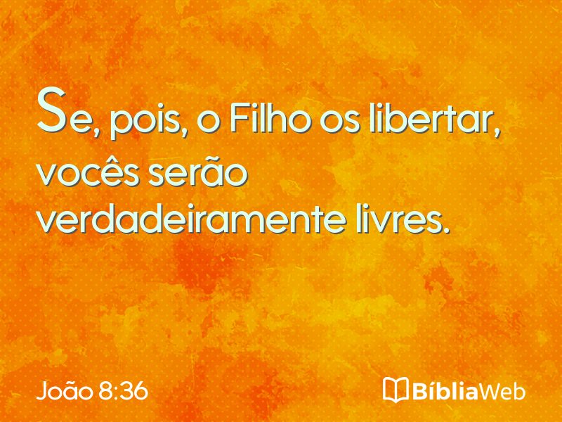 João 8:36 em imagem para compartilhar