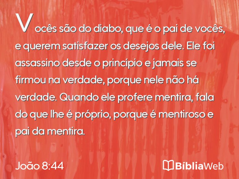 João 8:44 em imagem para compartilhar
