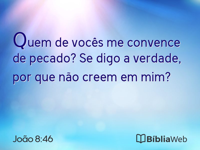João 8:46 em imagem para compartilhar