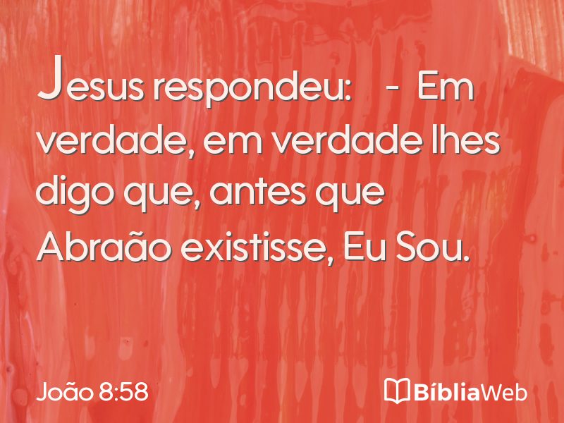 João 8:58 em imagem para compartilhar