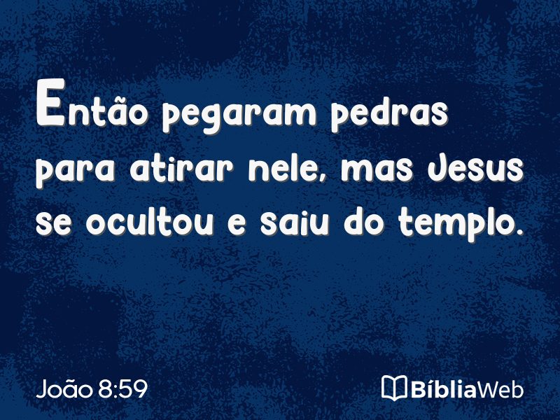 João 8:59 em imagem para compartilhar