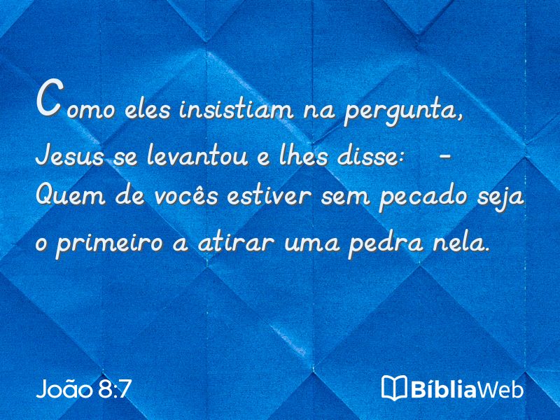 João 8:7 em imagem para compartilhar