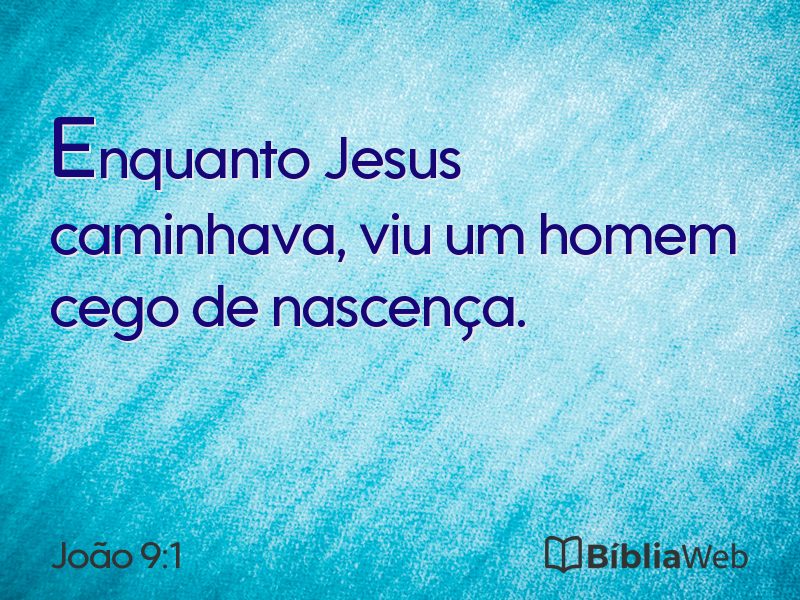 João 9:1 em imagem para compartilhar